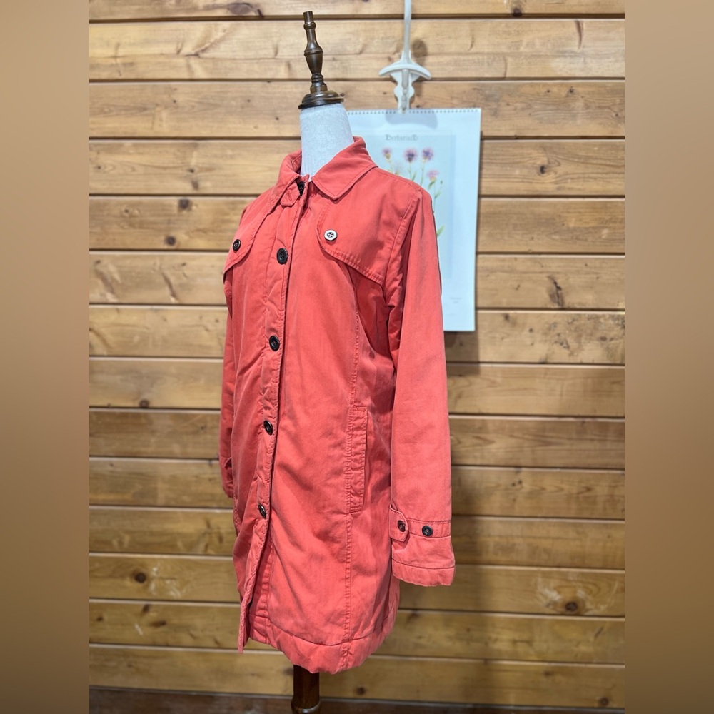 CECIL Pumpkin Orange Fall Jacket German Brand Lined Coat Size Small